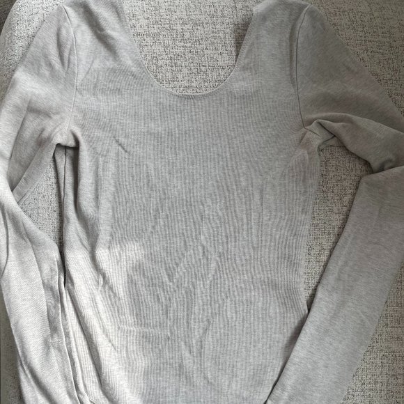 Wilfred Free Long Sleeve Bodysuit (Beige, Size Medium) - Picture 1 of 3
